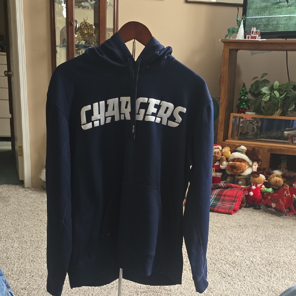 Nike Navy Blue Chargers Thera Fit Hoodie